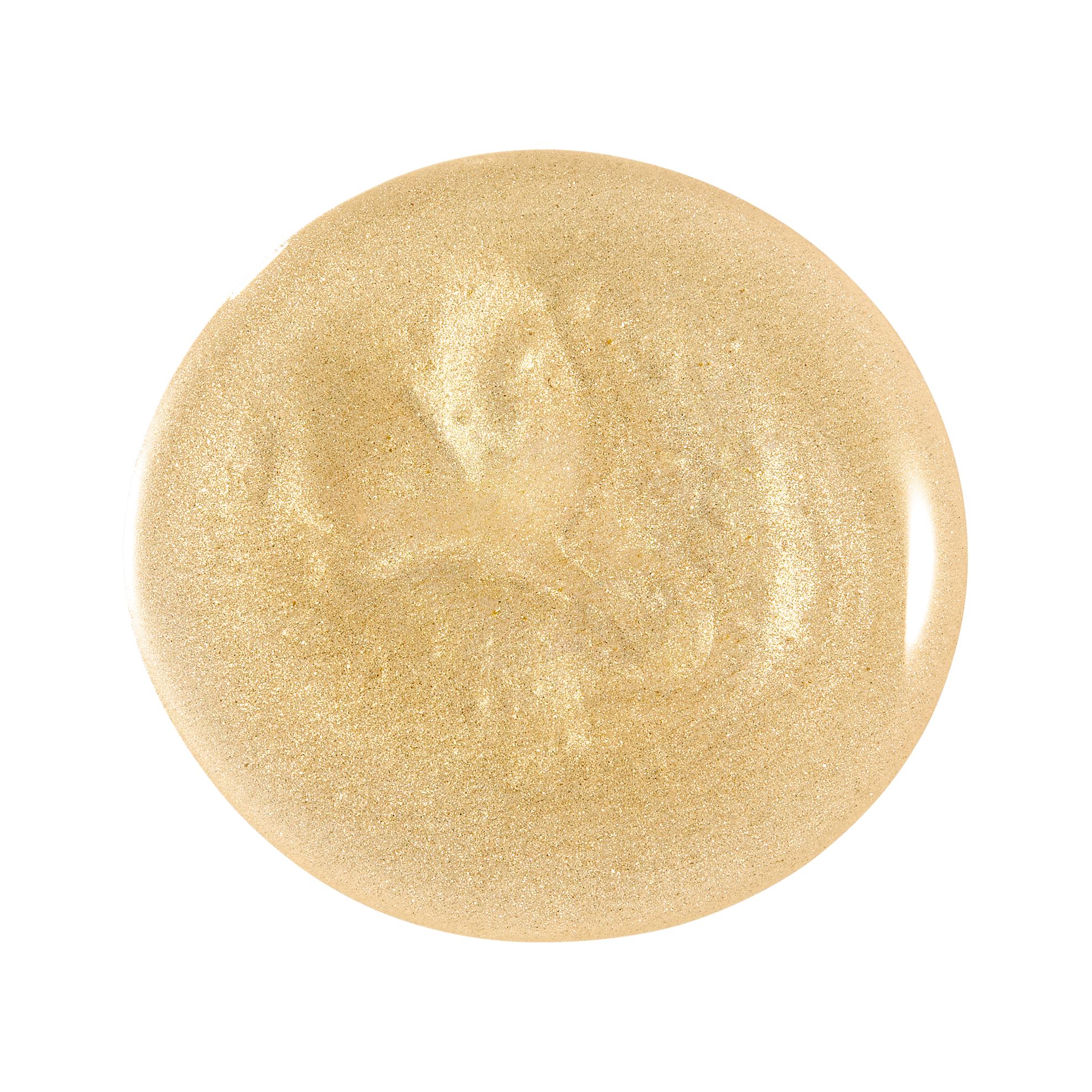 a round gold circle with a white background