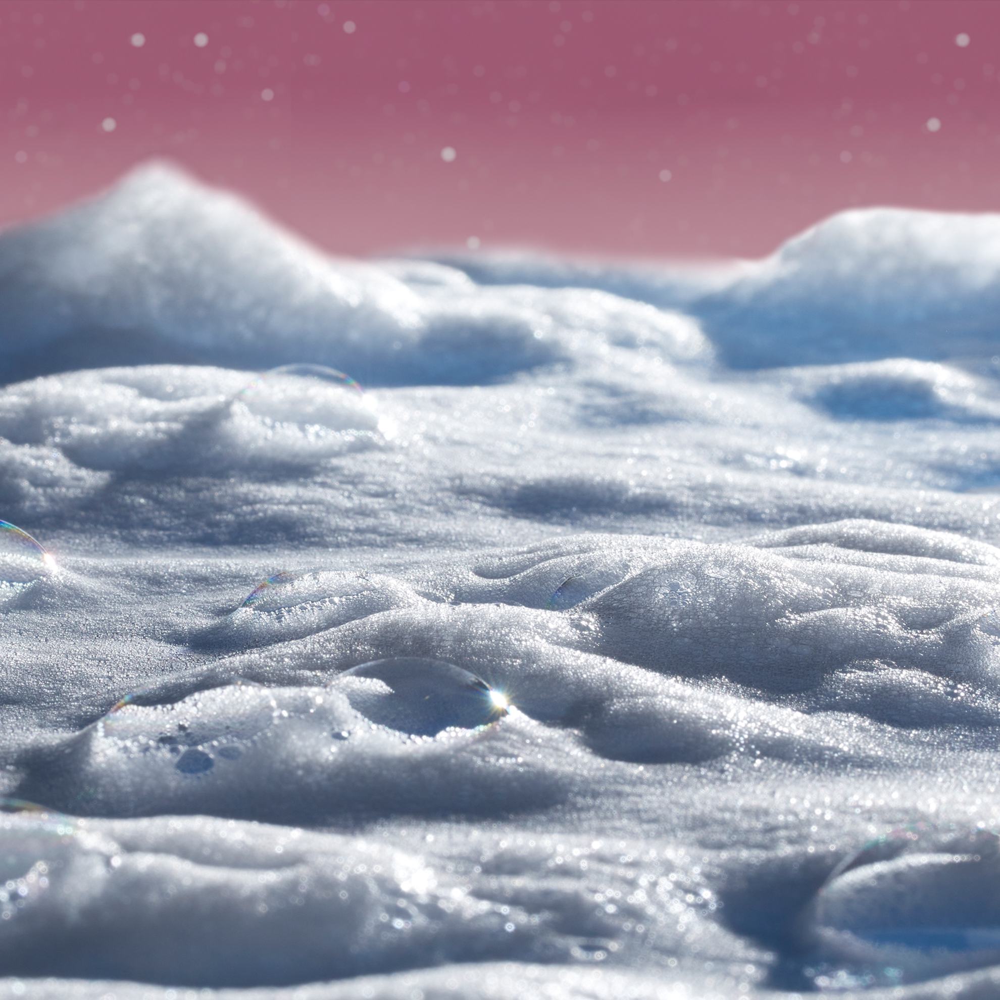 een close-up van sneeuw