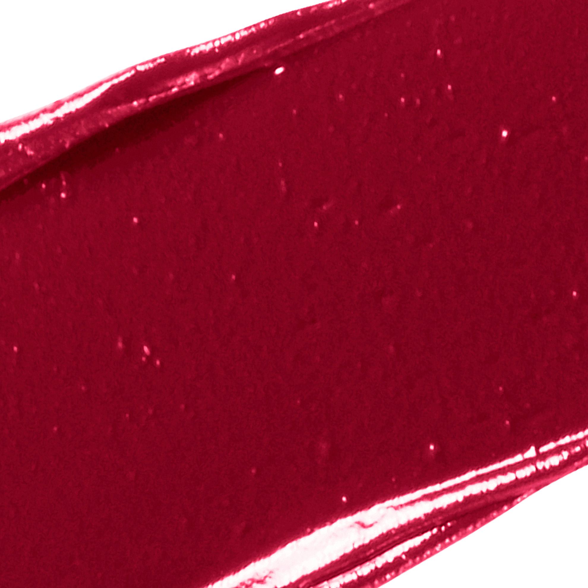 a close up of a red paint