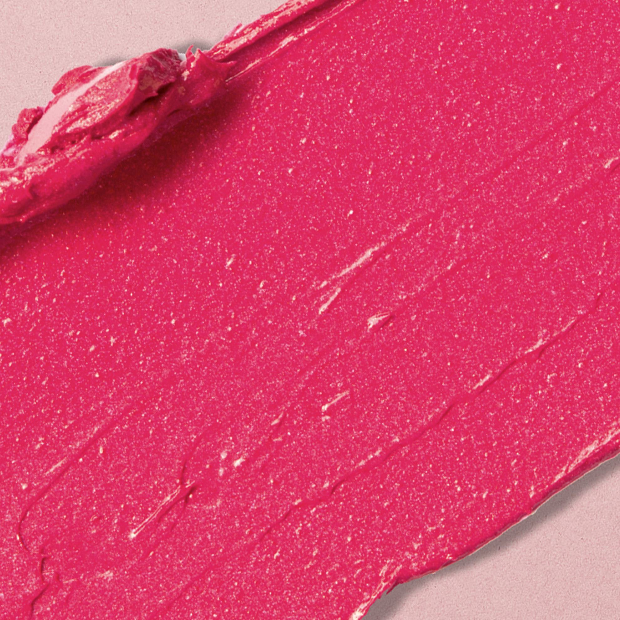 a pink smudge of lipstick