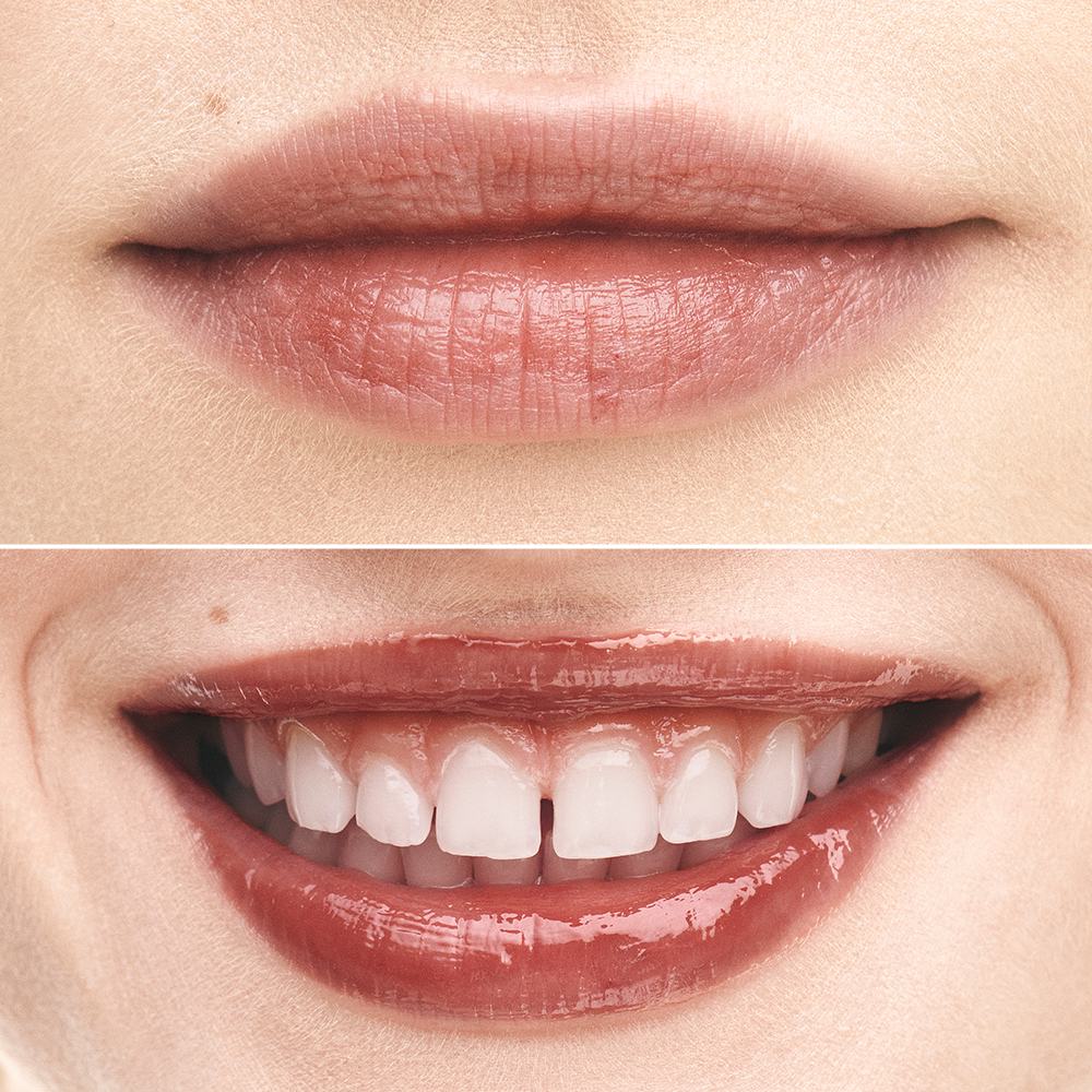 a close up of a woman's lips