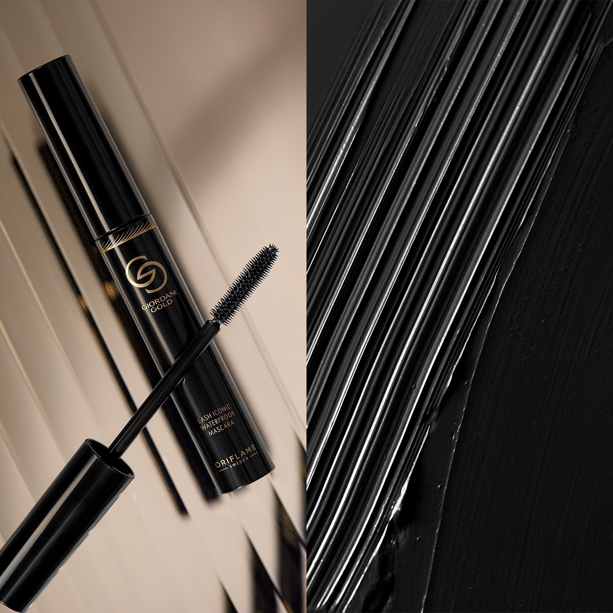 κοντινό πλάνο μαύρης μάσκαρας