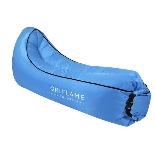 Modrý nafukovací spací pytel