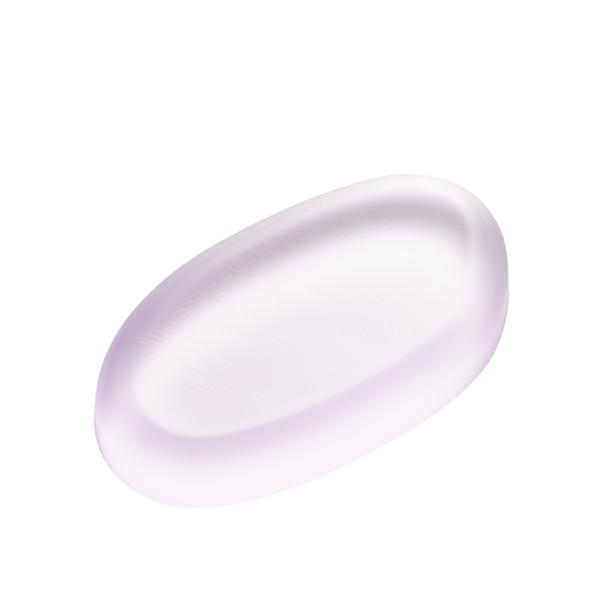un objeto ovalado blanco con fondo blanco