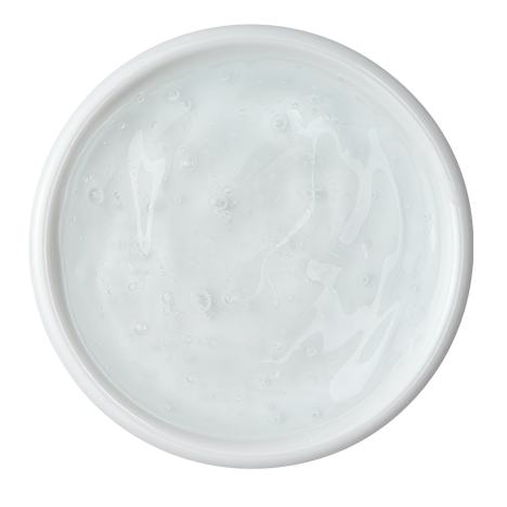 a white bowl of gel