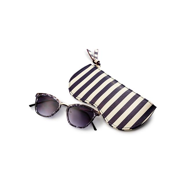 Unas gafas de sol y un estuche.