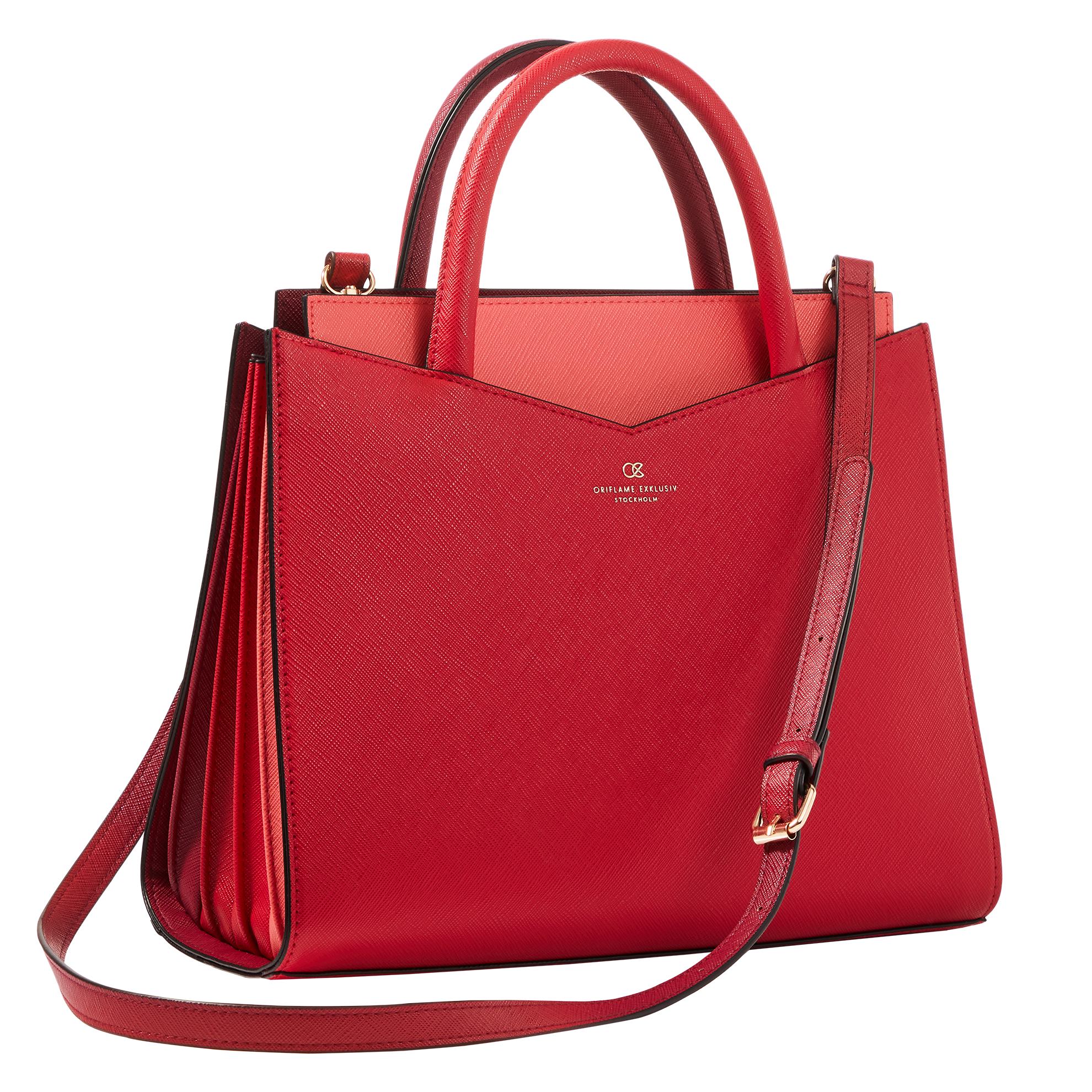 o geantă de mână roșie cu curea