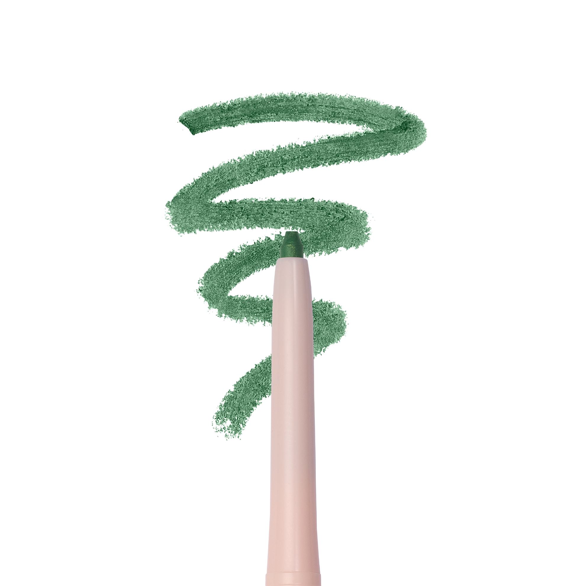 üzerine spiral çizilmiş yeşil bir göz kalemi