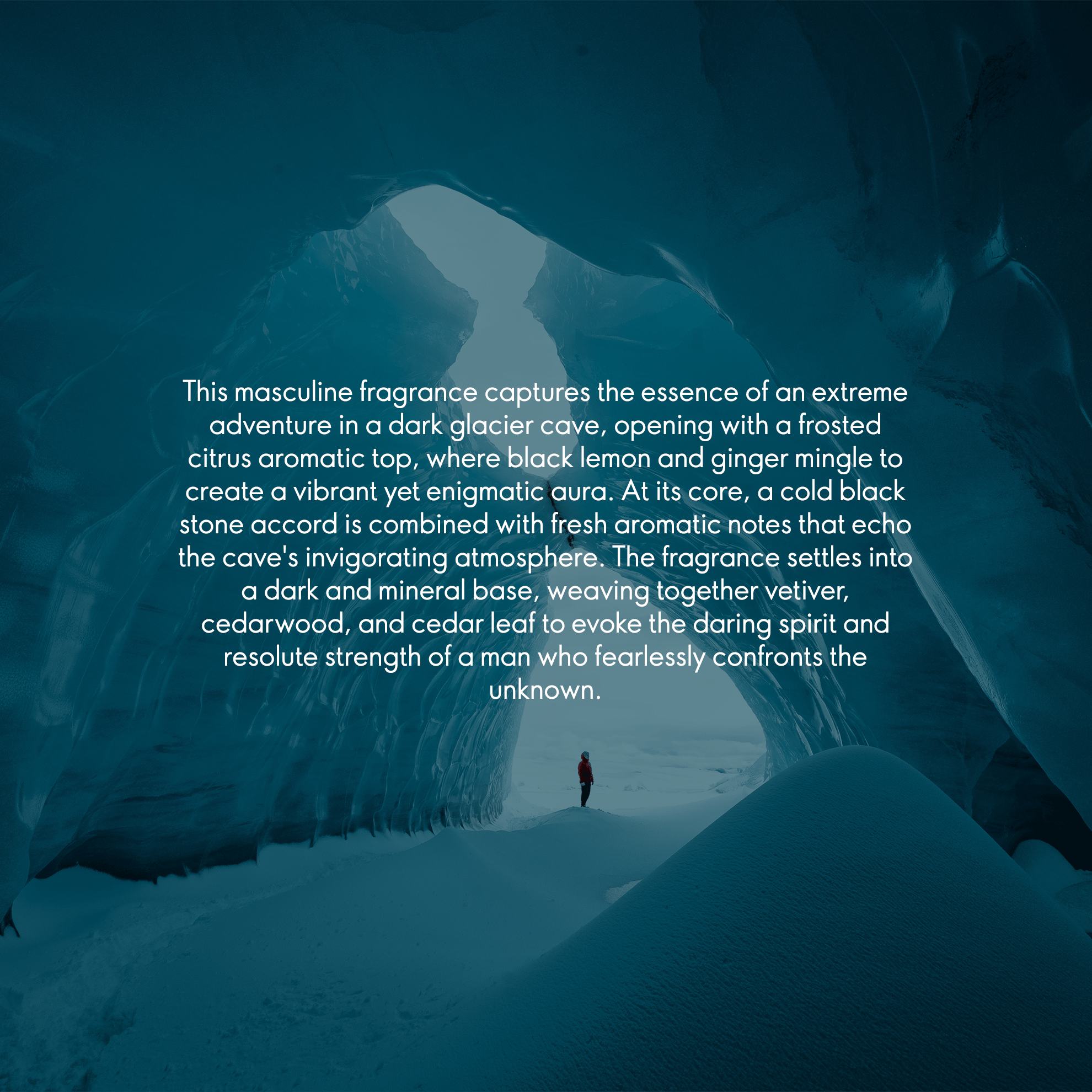 a person walking in a cave