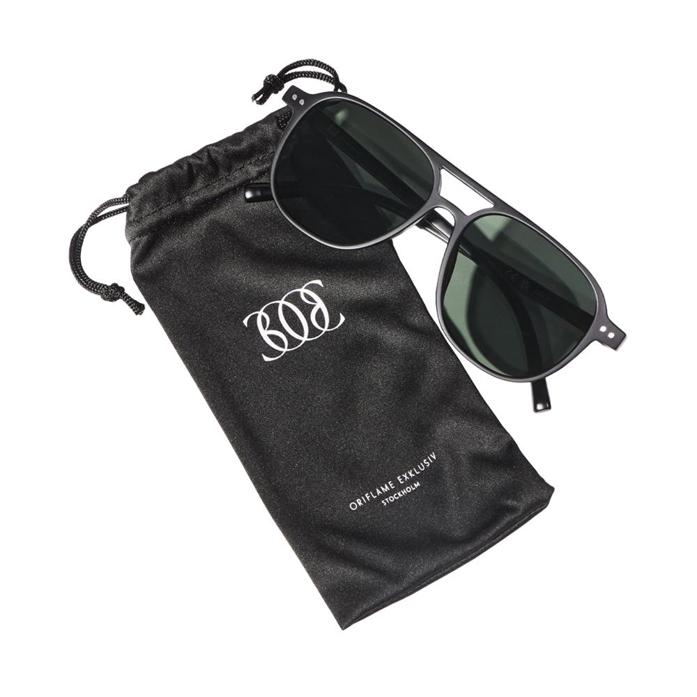a pair of sunglasses in a black case