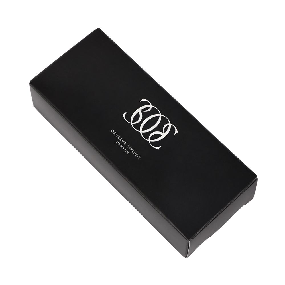 a black box with white text