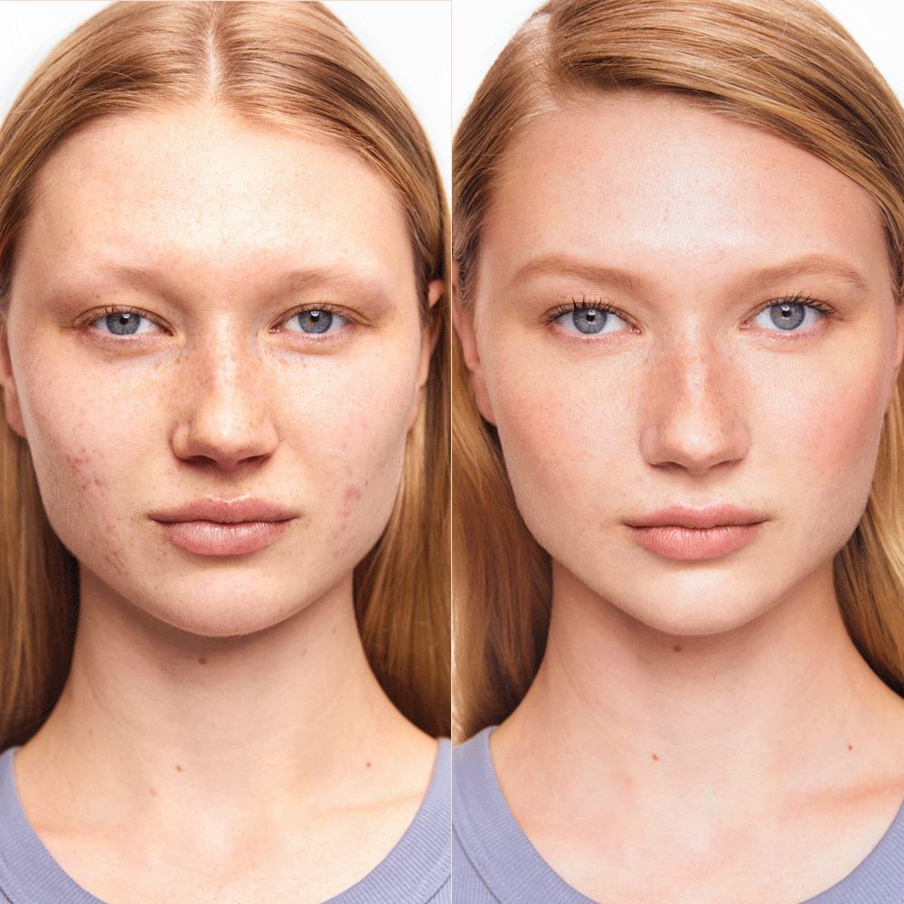 een vergelijking van het gezicht van een vrouw