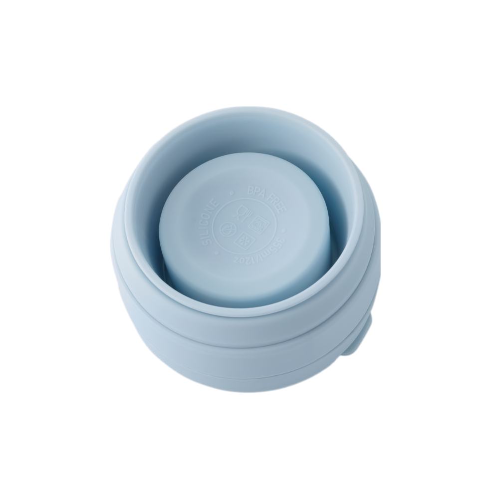 белый контейнер с круглой крышкой