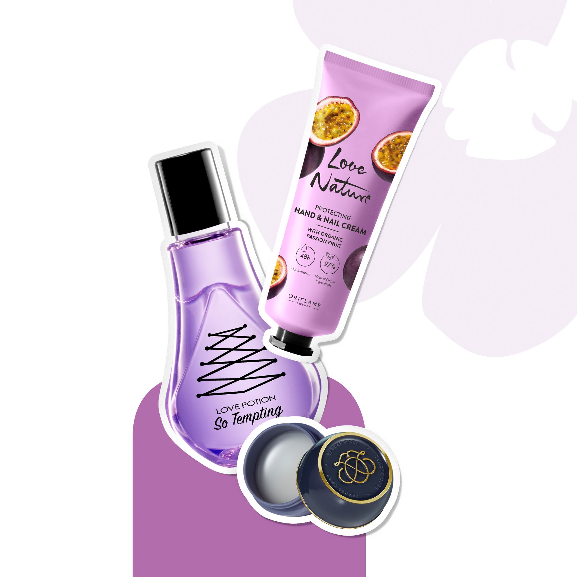 un grup de sticle violet