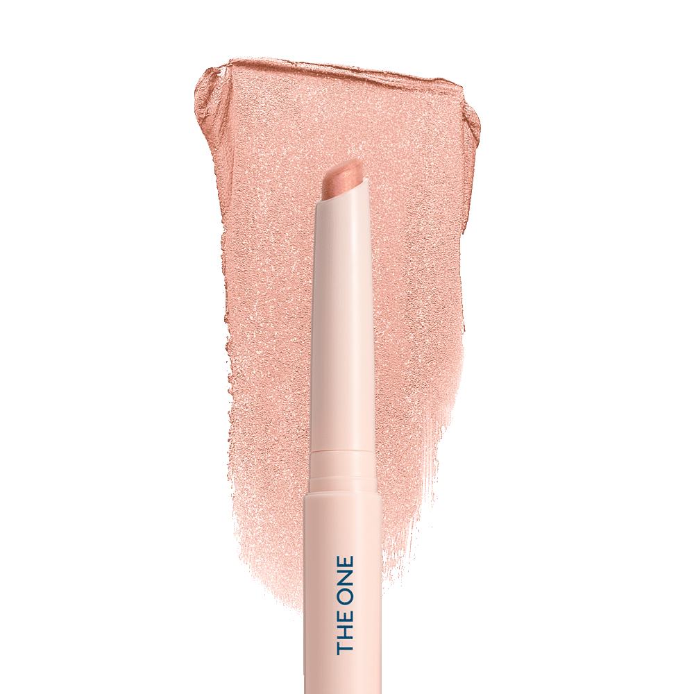 en lyserød læbestift med et strejf af lyserødt glitter