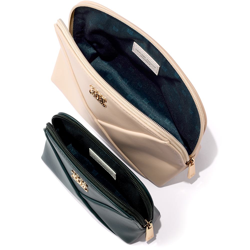 a two purses on a white background