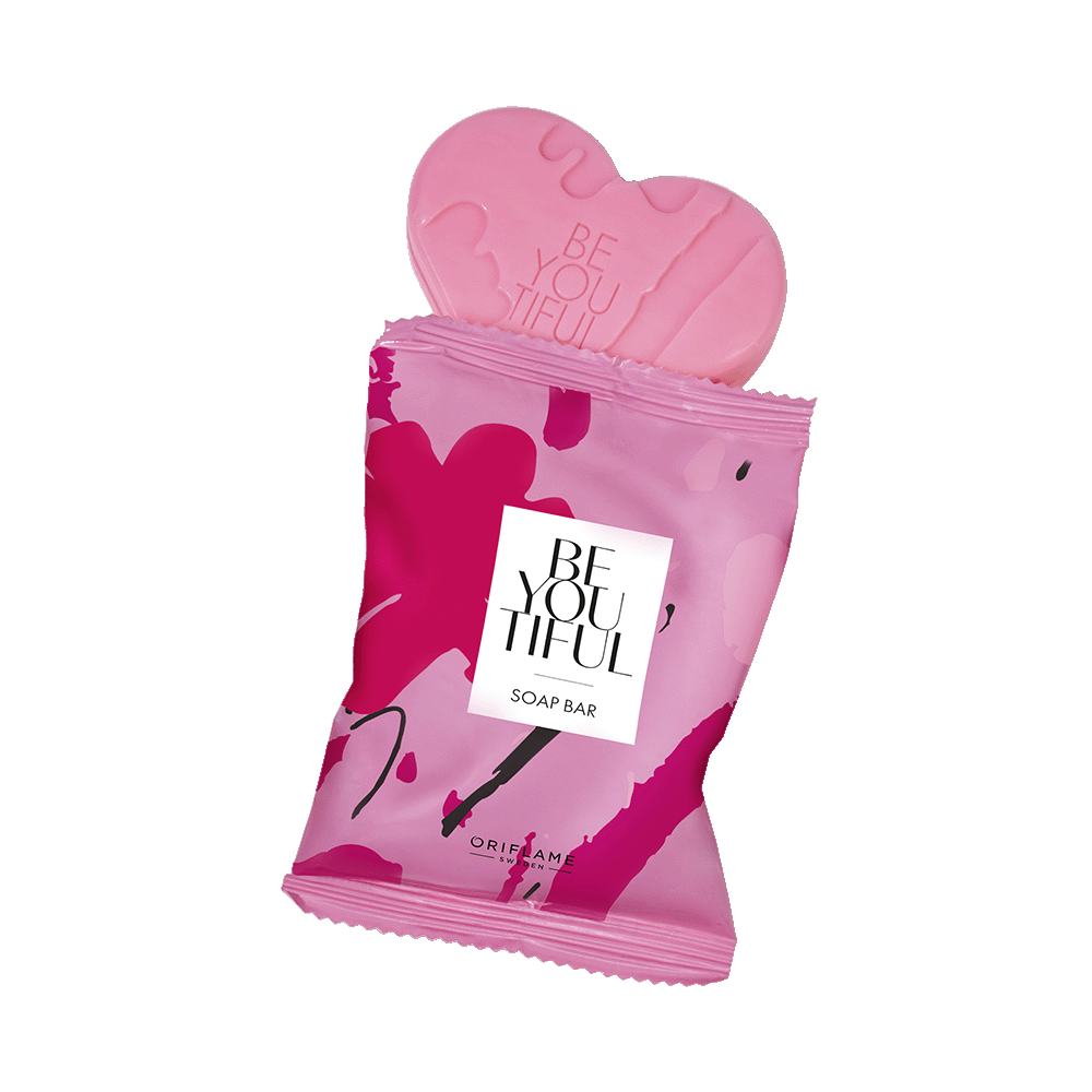 un săpun roz într-o pungă