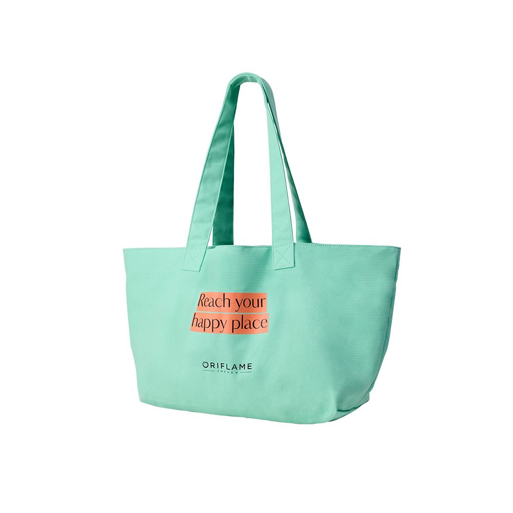 μια πράσινη τσάντα με λογότυπο