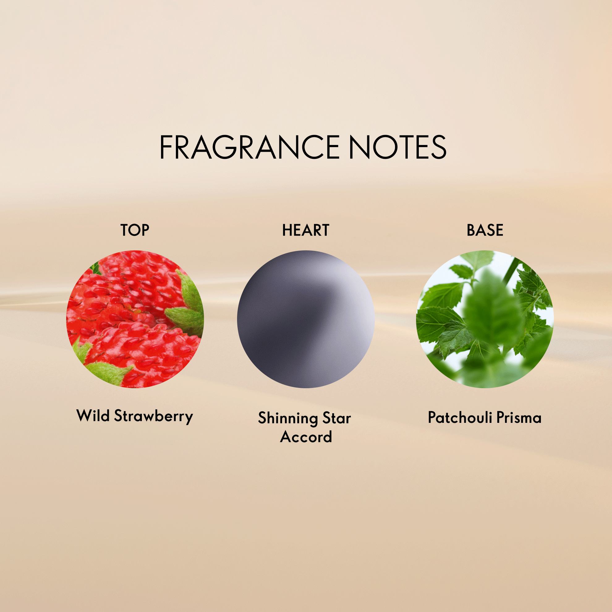 a close up of a fragrance notes