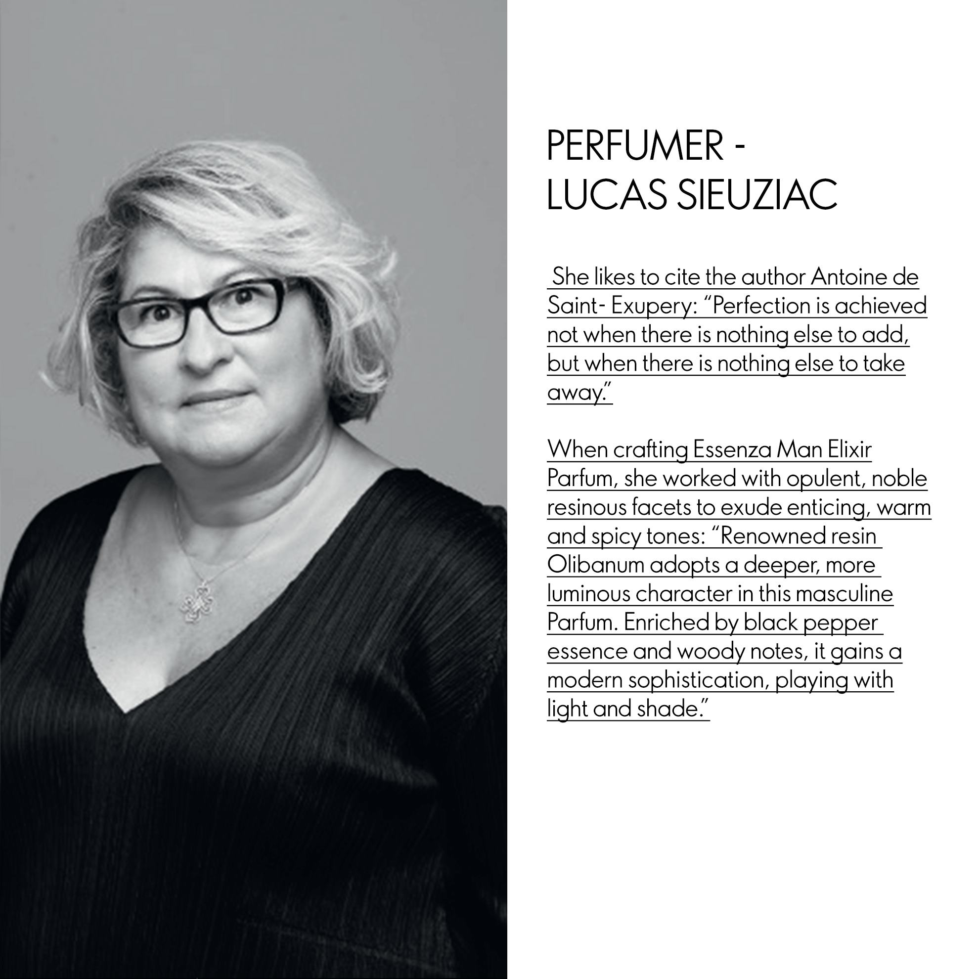 a woman wearing glasses and a black shirt