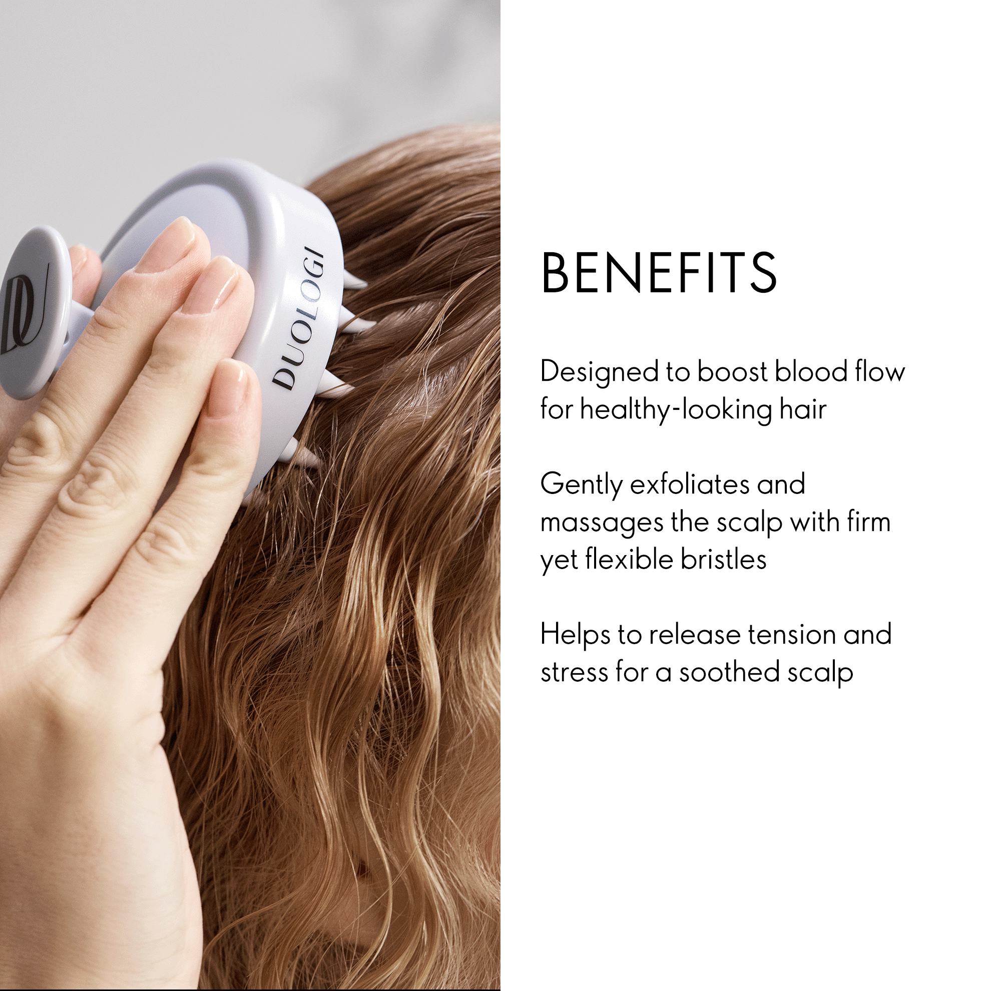 a close-up of a woman's hand holding a brush