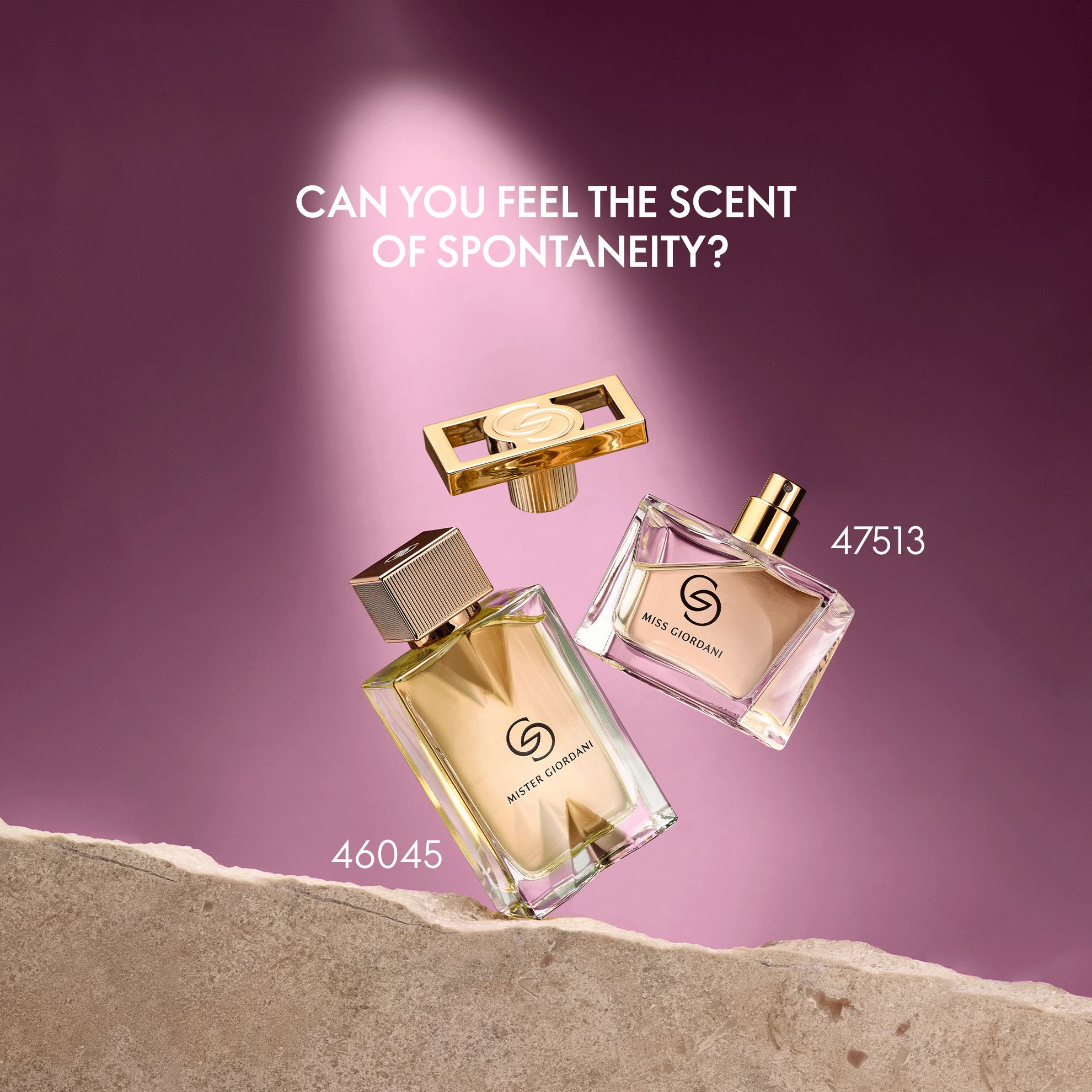 a group of perfume bottles flying in the air