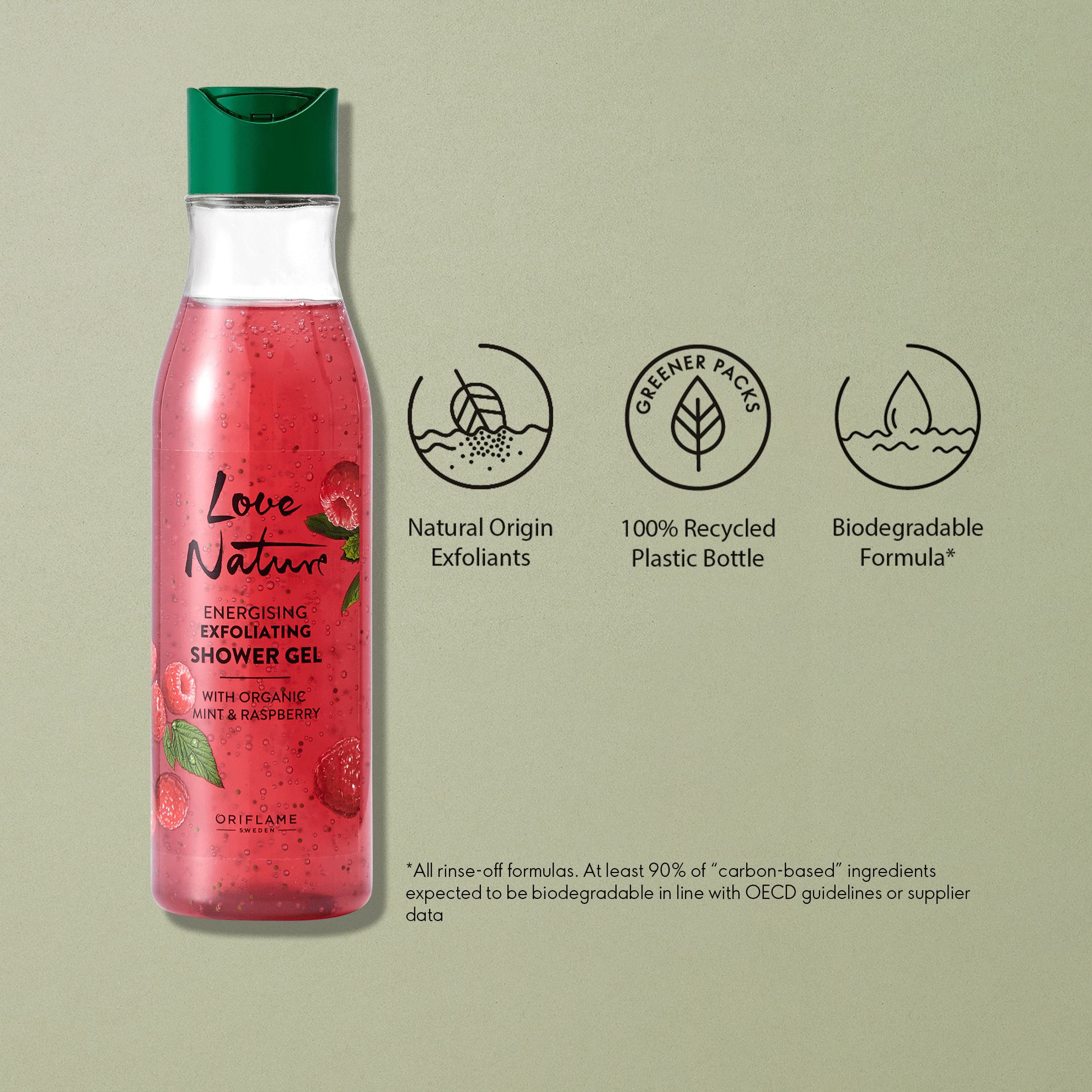 a bottle of shower gel