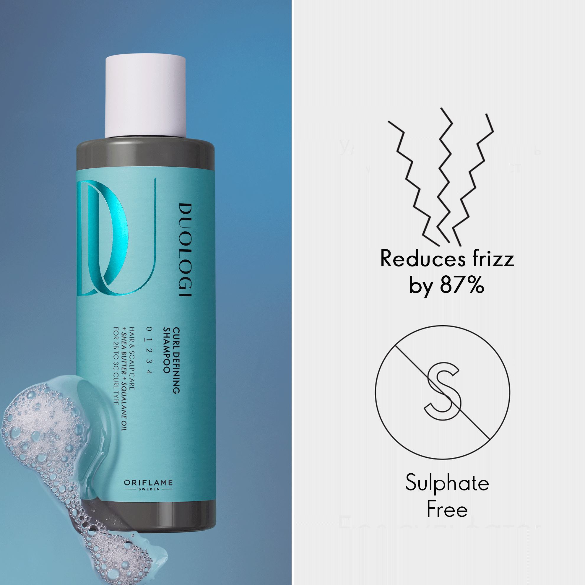 a bottle of shampoo and a spoon