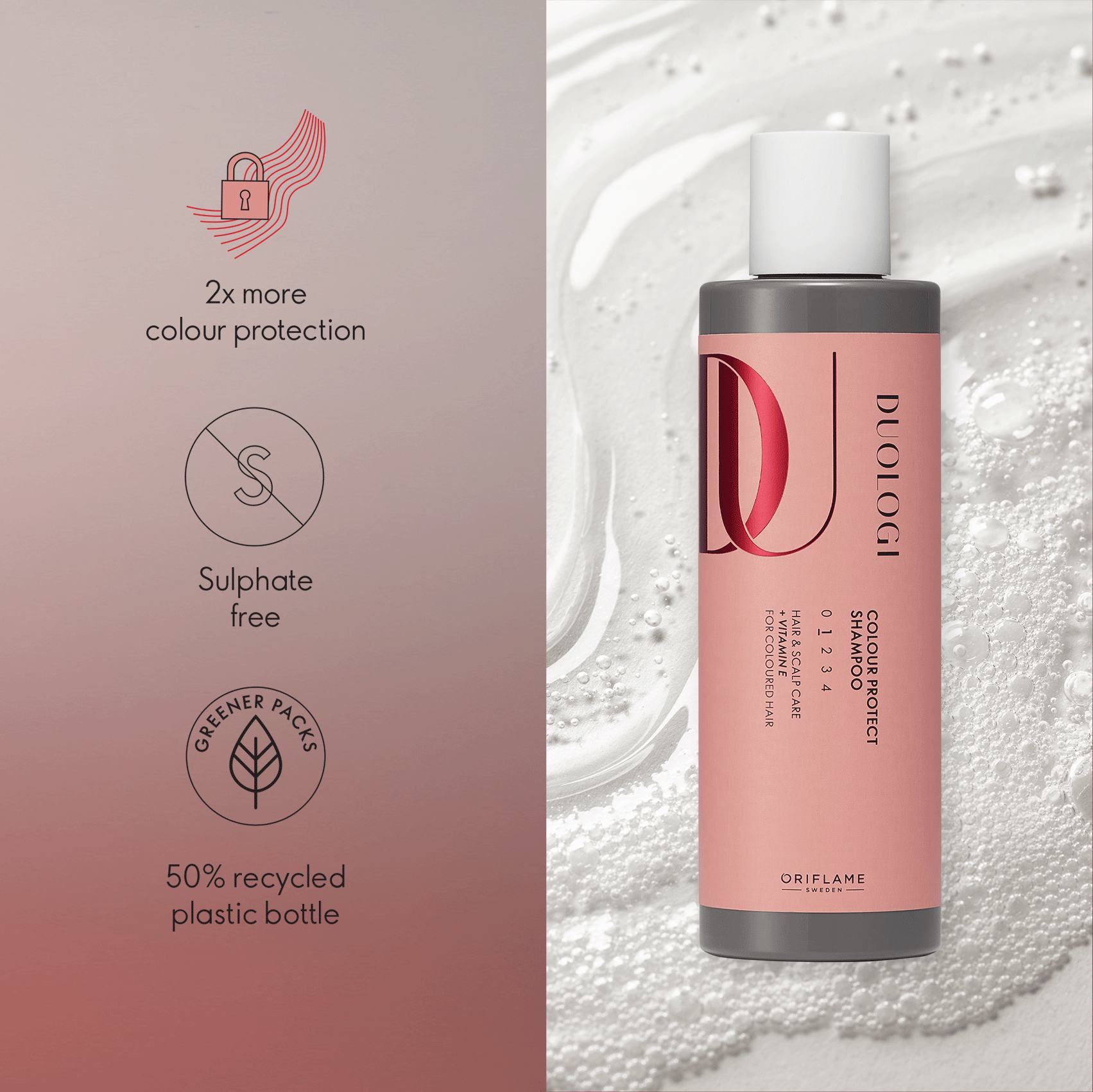 a bottle of shampoo on a white surface