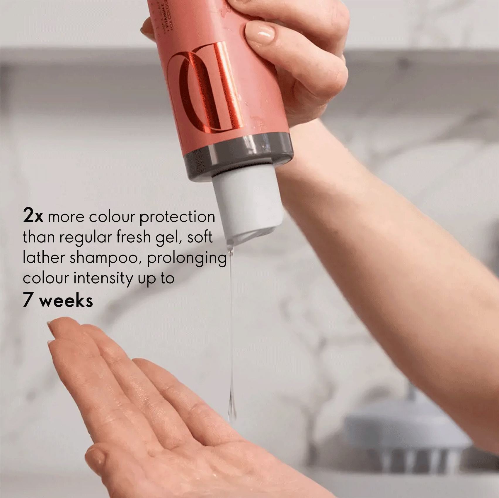 a person pouring a liquid onto their hands