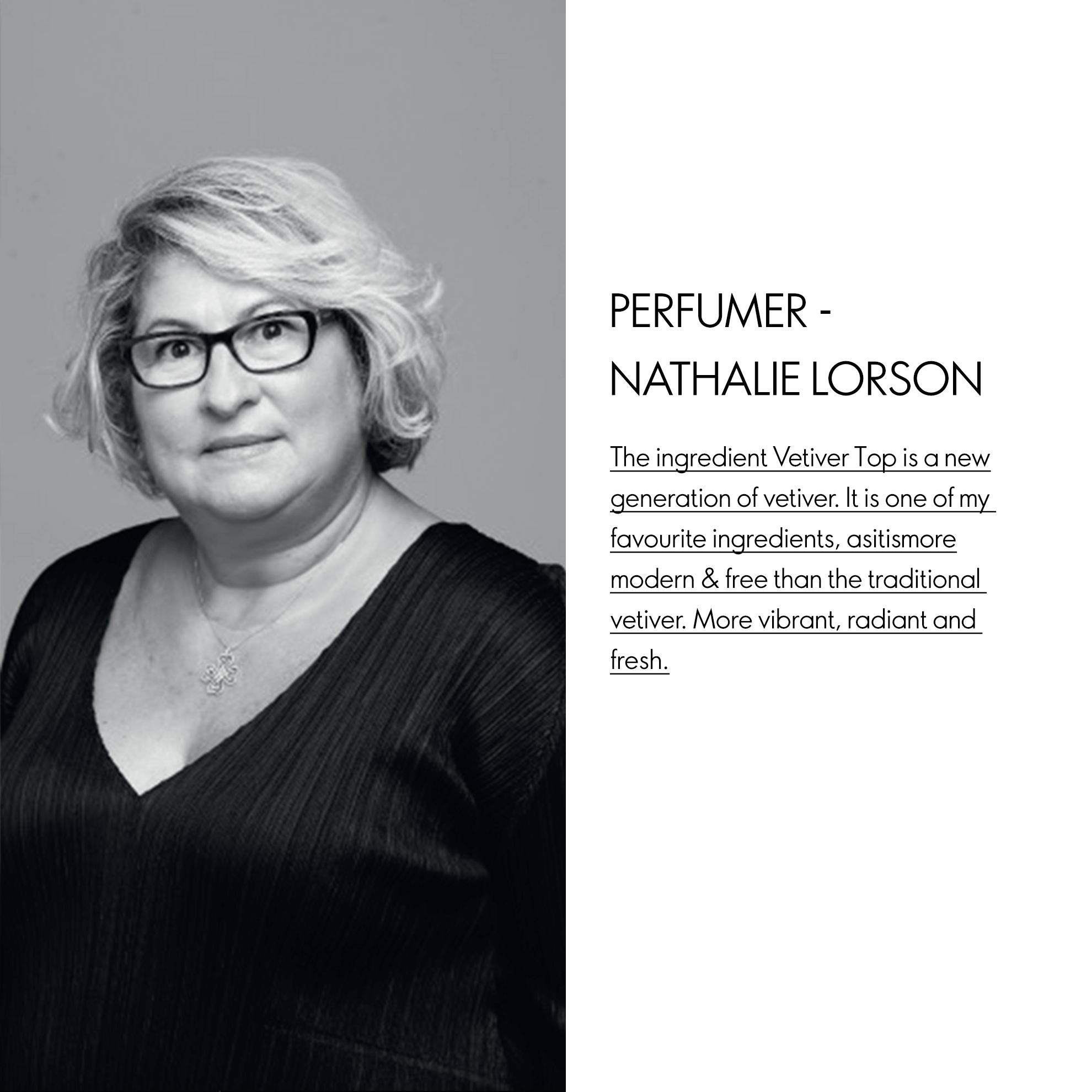 a woman wearing glasses and a black shirt