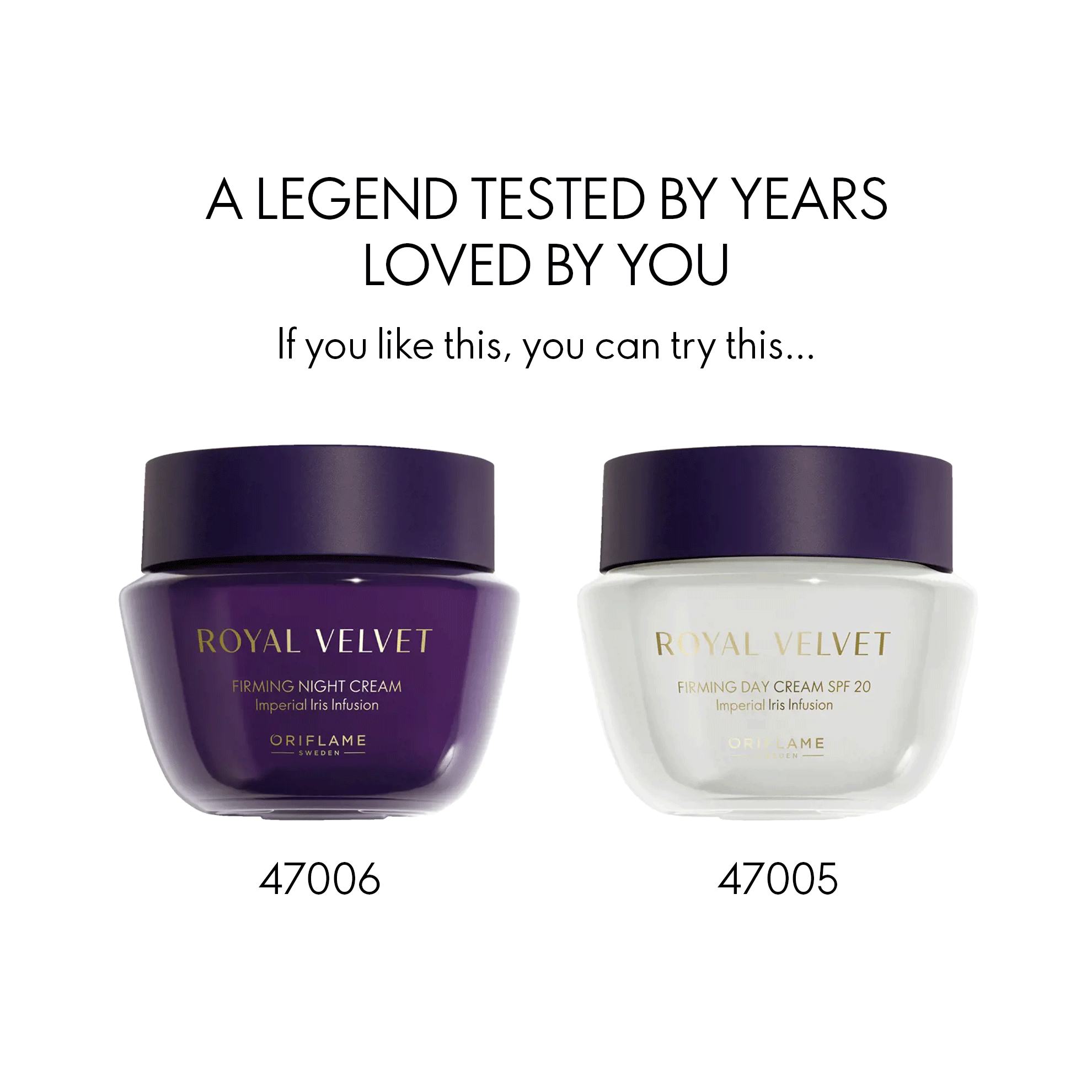 a purple and white container with gold text