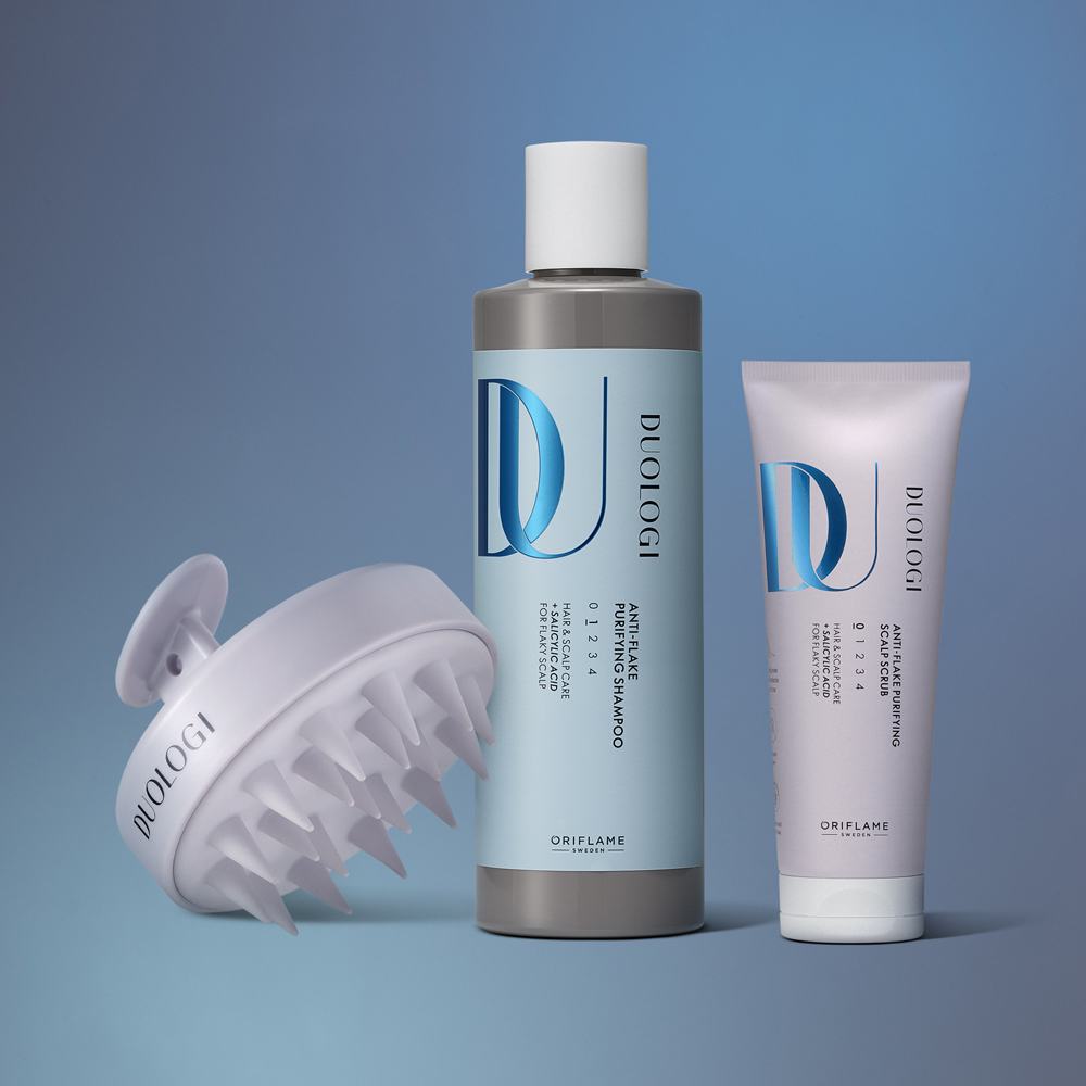 um conjunto de champô e gel de banho