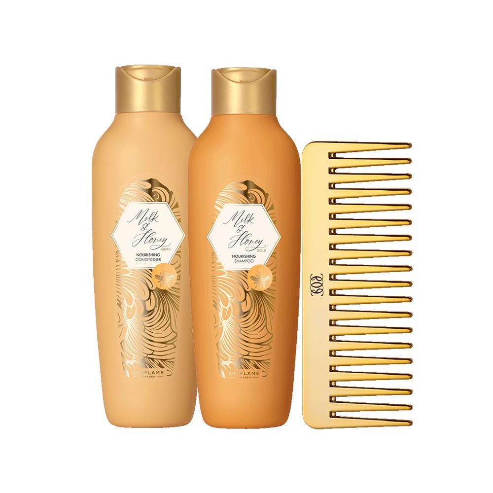 a group of bottles and a comb
