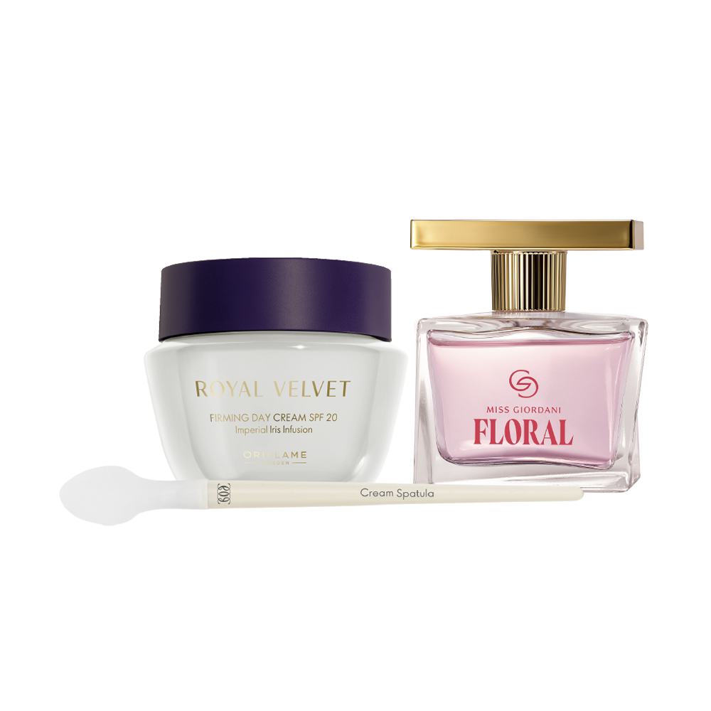 um conjunto de frascos de cosméticos