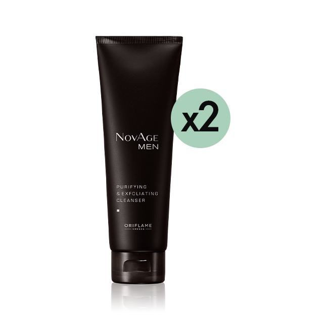 un tubo negro de gel limpiador facial