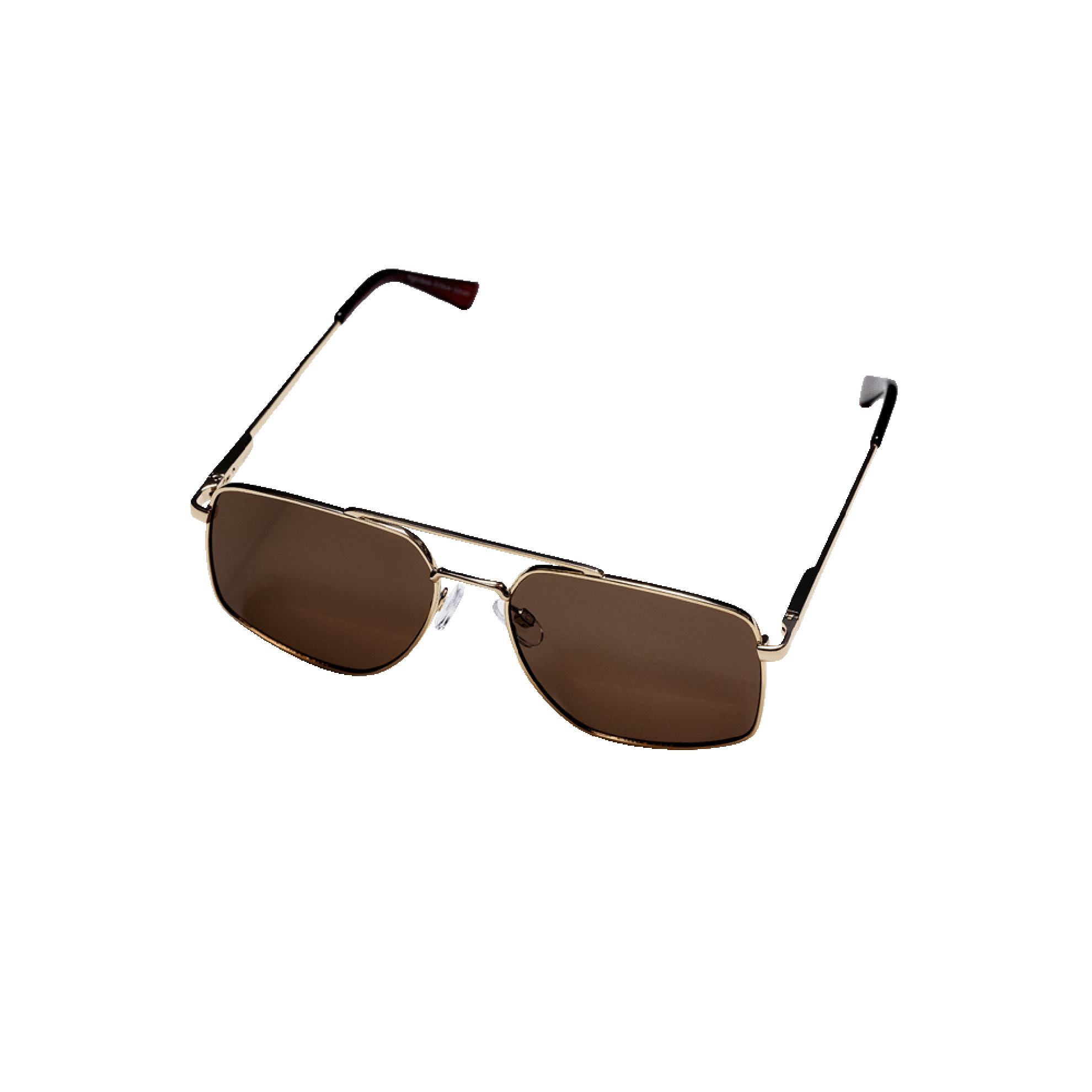 a pair of sunglasses with brown lenses