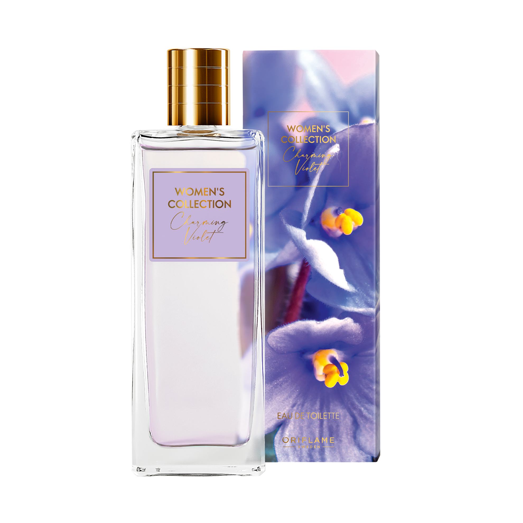 un frasco de perfume en una caja