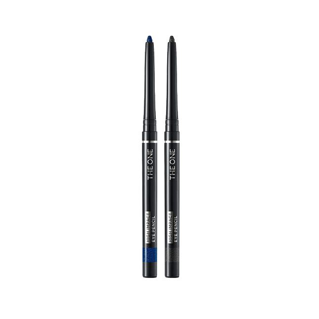 dos delineadores de ojos negros y azules