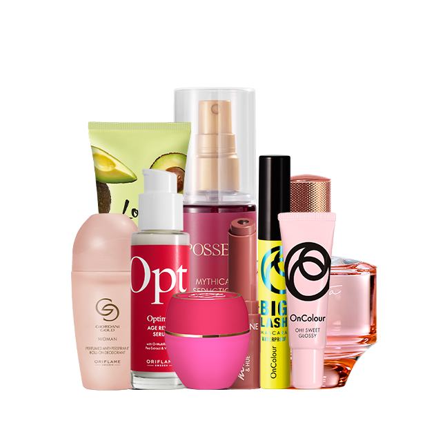 un conjunto de diferentes productos de maquillaje