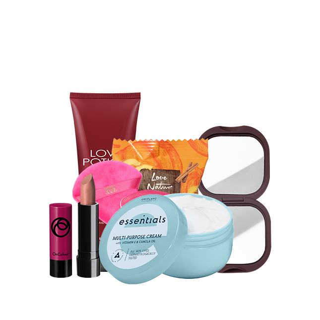 un conjunto de productos de maquillaje