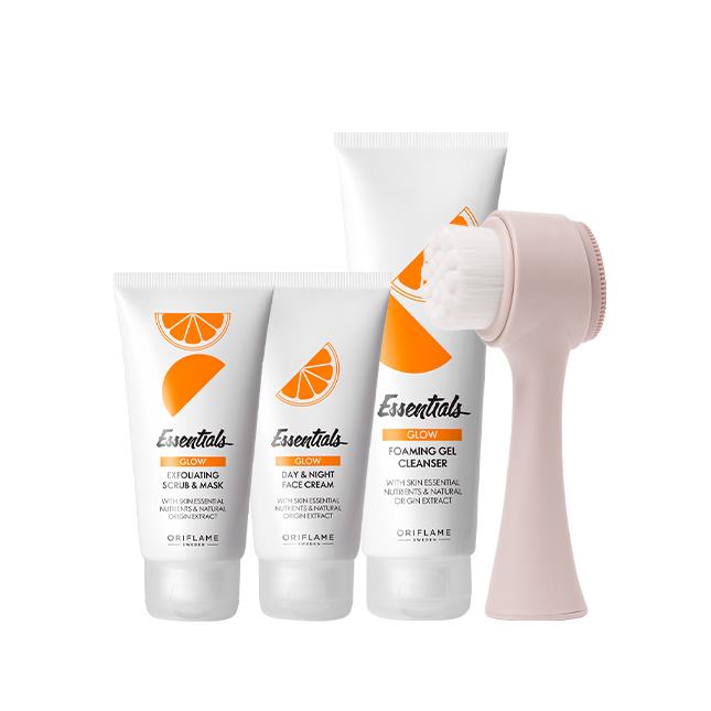 un grupo de productos de limpieza facial