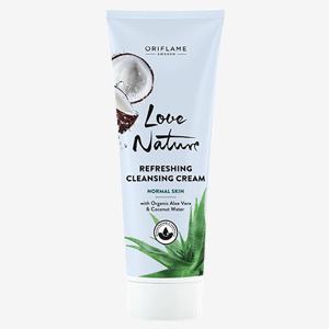 Love Nature Erfrischende Reinigungscreme mit Bio Aloe Vera & Kokosnusswasser
