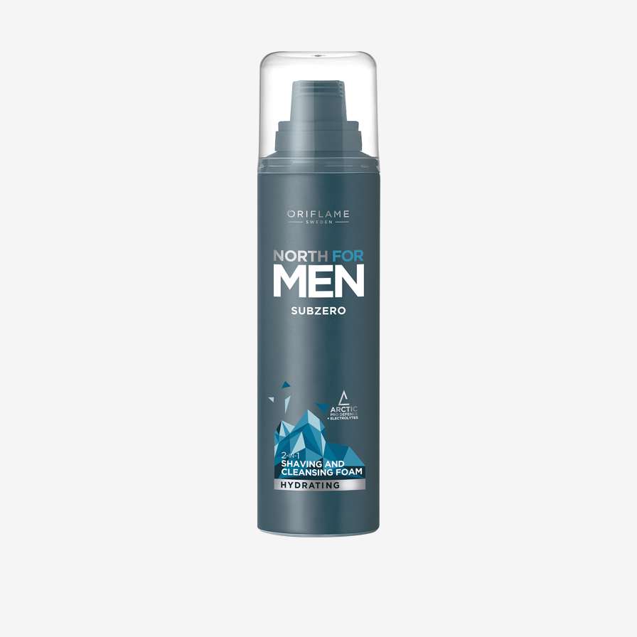 2-σε-1 Προϊόν Καθαρισμού Προσώπου και Αφρός Ξυρίσματος North For Men Subzero