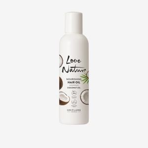 Подхранващо олио за коса с кокосово масло Love Nature