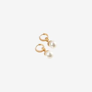 Moon Pearl Garnet Earrings