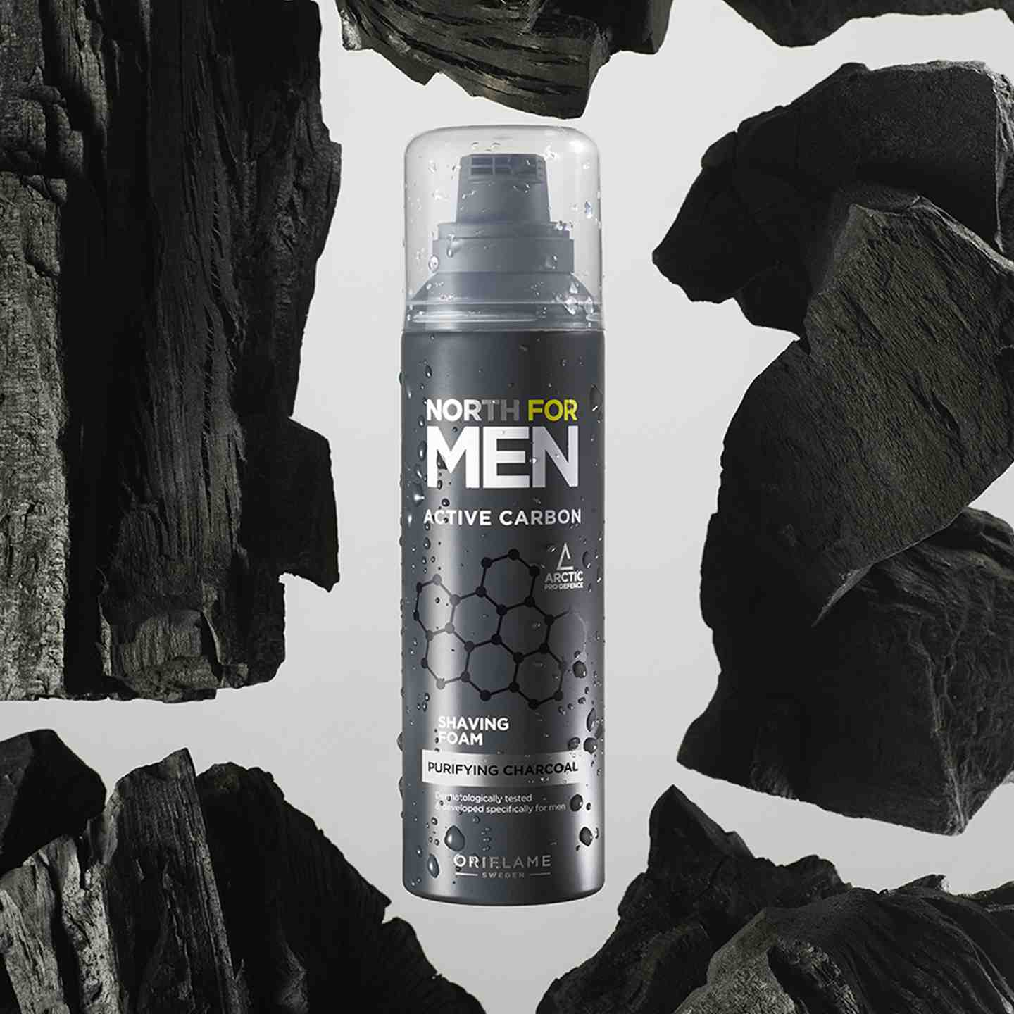 Пена для бритья North for Men Active Carbon (44574) Бритье – Для мужчин | Oriflame Cosmetics