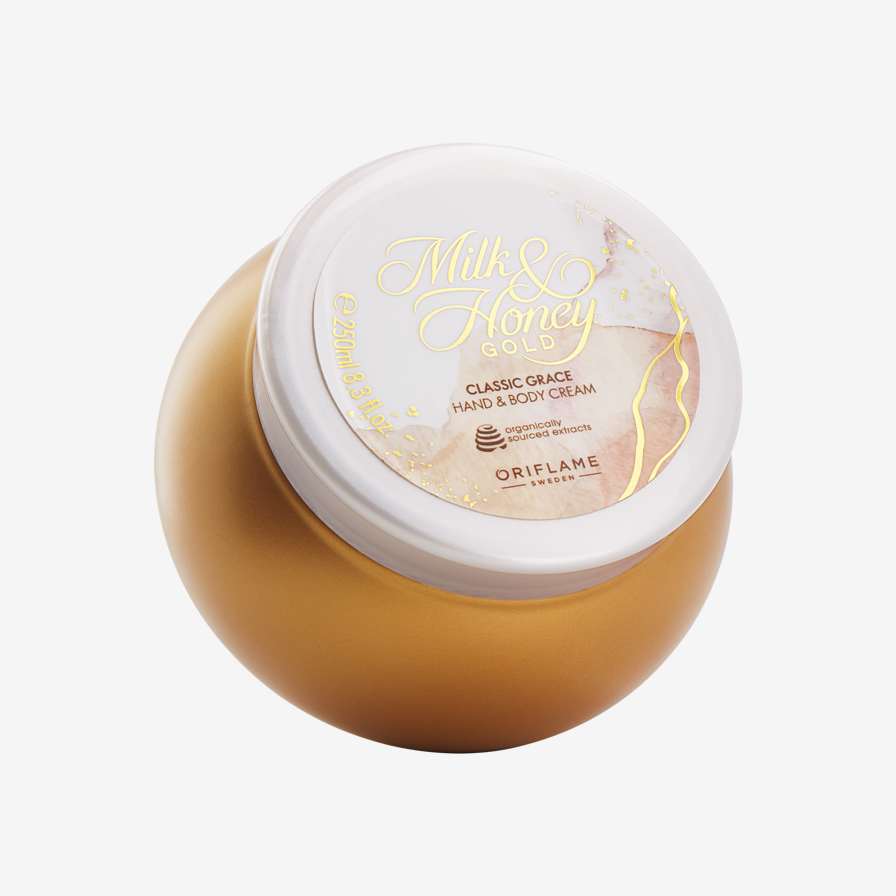 Milk & Honey Gold qidalandırıcı əl və bədən kremi. Qızıl klassika