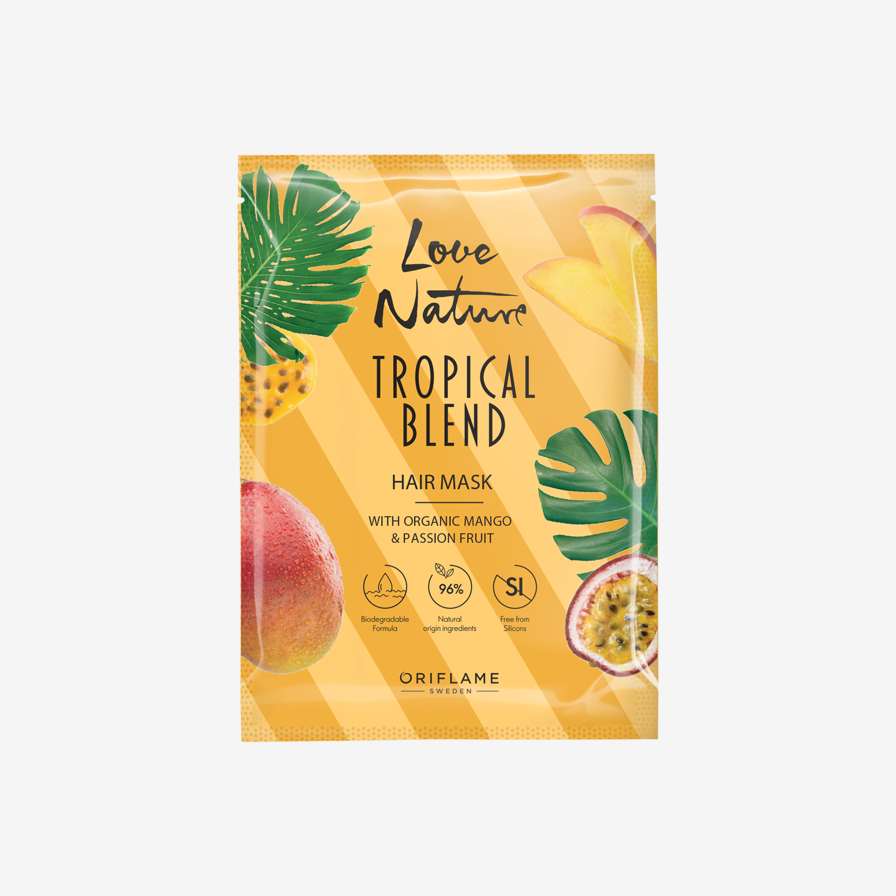 Mascarilla Capilar Nutritiva con Mango Orgánico y Maracuyá Tropical Blend Love Nature