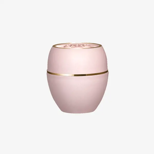 a pink and gold container
